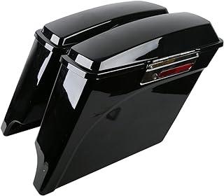 5-Inch Vivid Black Stretched Hard Saddlebags for Harley Touring 1993-2013